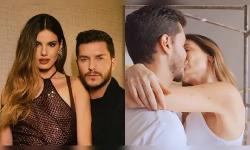 Camila Queiroz e Klebber Toledo assustam em vídeo: 'gravidez'