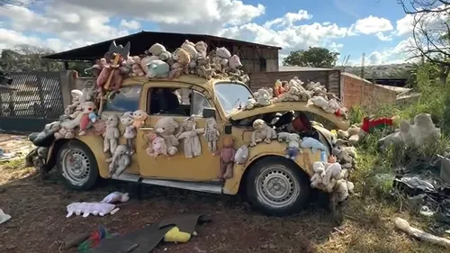 O fusca “peluciado” é um símbolo de alegria na cidade