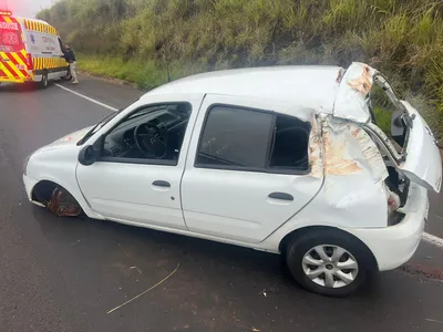 O trânsito ficou parcialmente interditado por um tempo