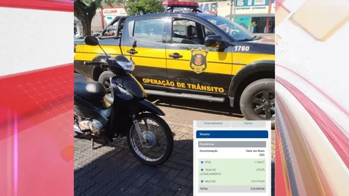 O veículo foi levado ao pátio conveniado pelo município