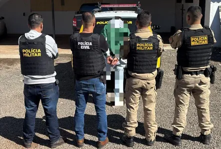 Policiais civis e militares efetuaram a prisão do suspeito