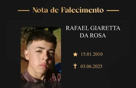Rafael Giaretta da Rosa, de 15 anos