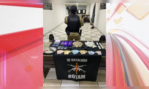 Rotam desmonta ponto de drogas e tira R$ 50 mil do tráfico