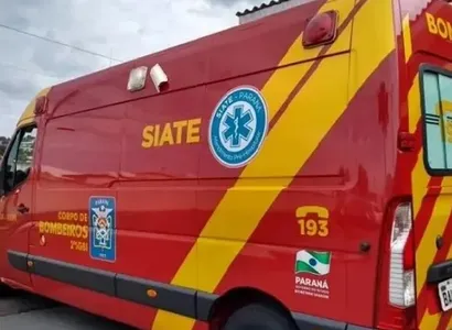 Siate dos bombeiros foi ao local e atendeu a motociclista