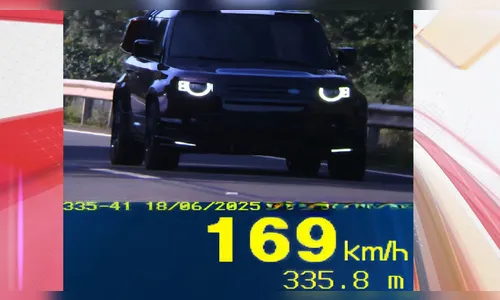 Motorista é flagrado trafegando a 169 km/h em rodovia do Paraná