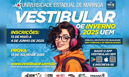 Inscrições do Vestibular de Inverno da UEM acabam nesta quarta