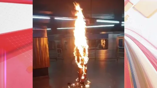 labaredas alcançavam teto da plataforma instalando pânico no local
