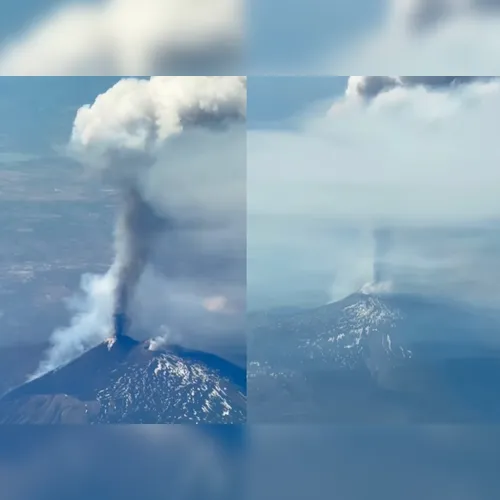 Piloto brasileiro flagra maior vulcão da Europa em erupção; veja vídeo