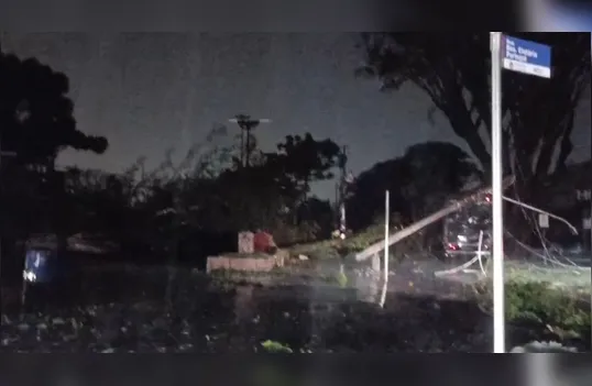 Temporal com granizo e vento forte atinge Apucarana nesta segunda-feira (21)