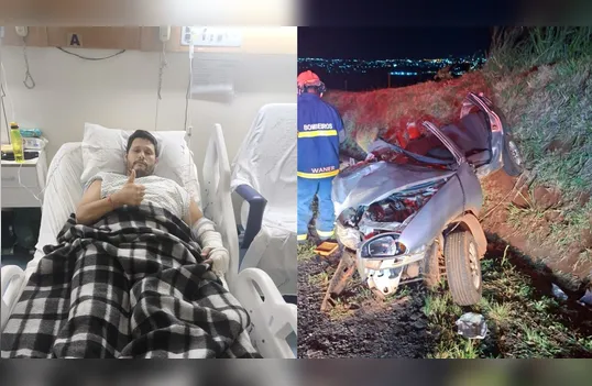 Socorrista recebe alta 9 dias após acidente em Apucarana: 'Estou vivo por um milagre'