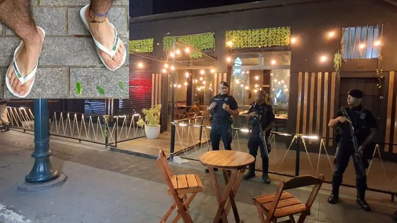 No dia 3 de maio de 2024, homem foi barrado de entrar no local por estar de chinelo; segurança informou que regras do bar não permitiam uso de chinelo no estabelecimento