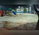 Temporal com granizo muda paisagem de Borrazópolis (PR) e acumula gelo em praça