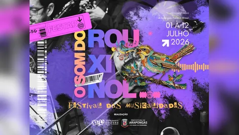 Confira a programação do Som do Rouxinol 2026, com música, cultura e diversidade