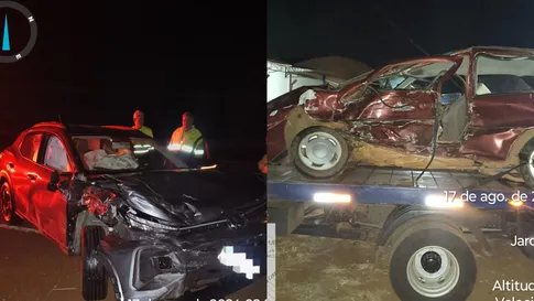 Três ficam feridos após acidente entre dois carros na PR-444 em Arapongas