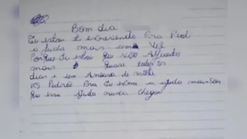 Mãe é resgatada após enviar bilhete de socorro à professora da filha