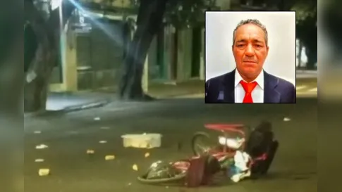 Vendedor de salgados morre atropelado na rua e tem mercadorias saqueadas