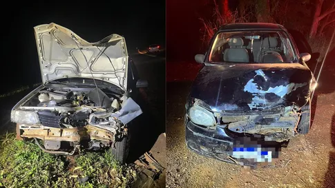 Colisão frontal na PR-650 deixa três feridos em São João do Ivaí