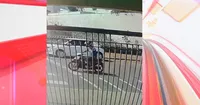 Câmera flagrou criminoso transitando com a moto