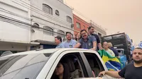 Rafael Cita, Ratinho e Onofre durante carreta