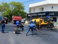 Obras de recape asfáltico no centro prosseguem até sexta em Apucarana