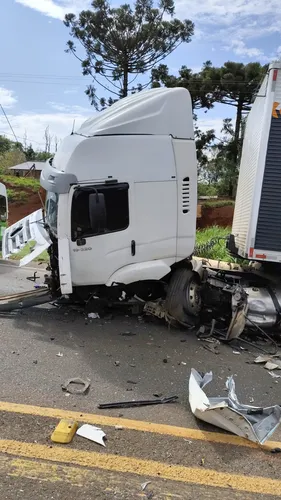 Motorista do caminhão, de 26 anos, foi encaminhado ao Honpar