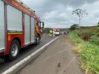 Capotamento entre Apucarana e Cambira deixa pai e filho feridos