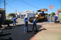 Obras do programa Asfalto Novo Vida Nova, em Andirá