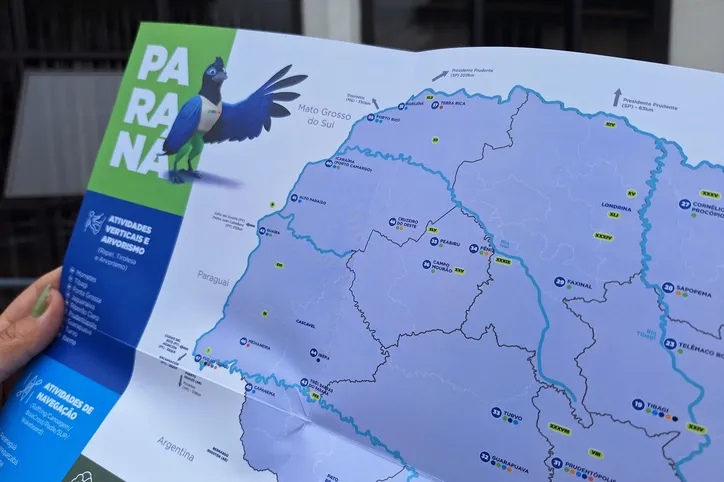 Paraná divulga mapas com atrativos sobre turismo náutico e ecoturismo