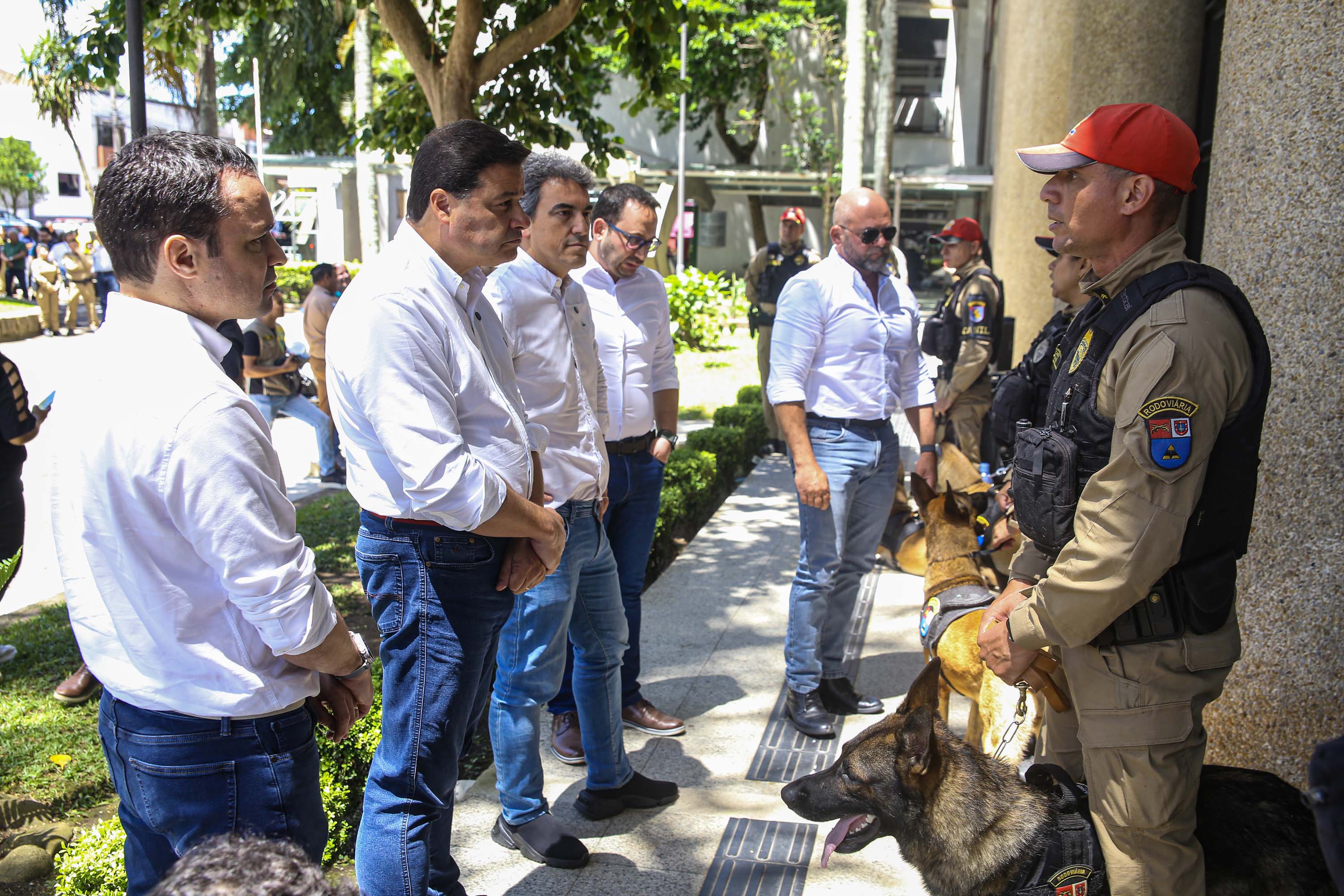 Governo entrega 36 viaturas e 5 cães ao Batalhão de Polícia Rodoviária