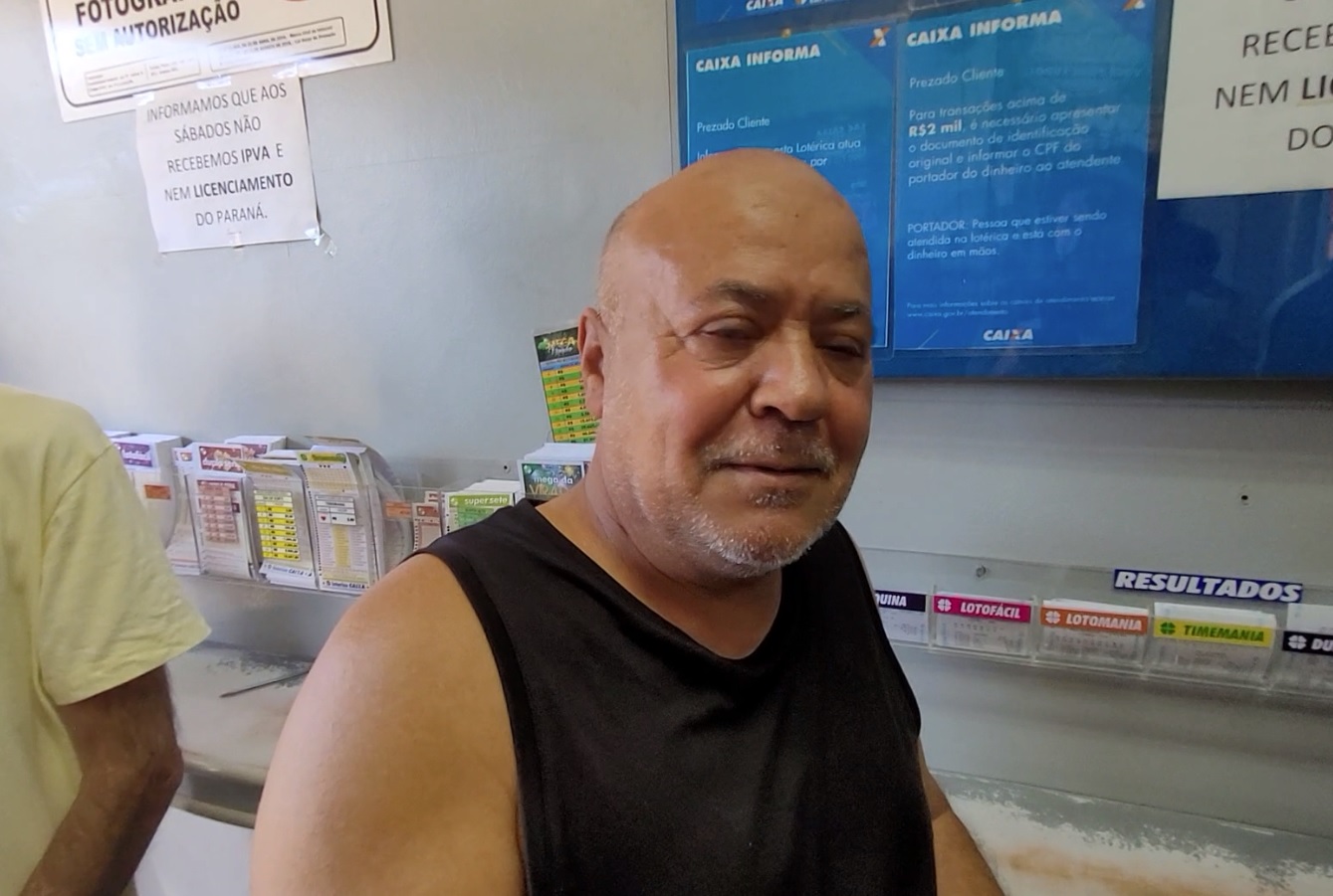 O aposentado Giovani Francisco nnão tem muitos planos. Mas não quer saber de bolão. Se for para ganhar, ele quer ser o único ganhador.