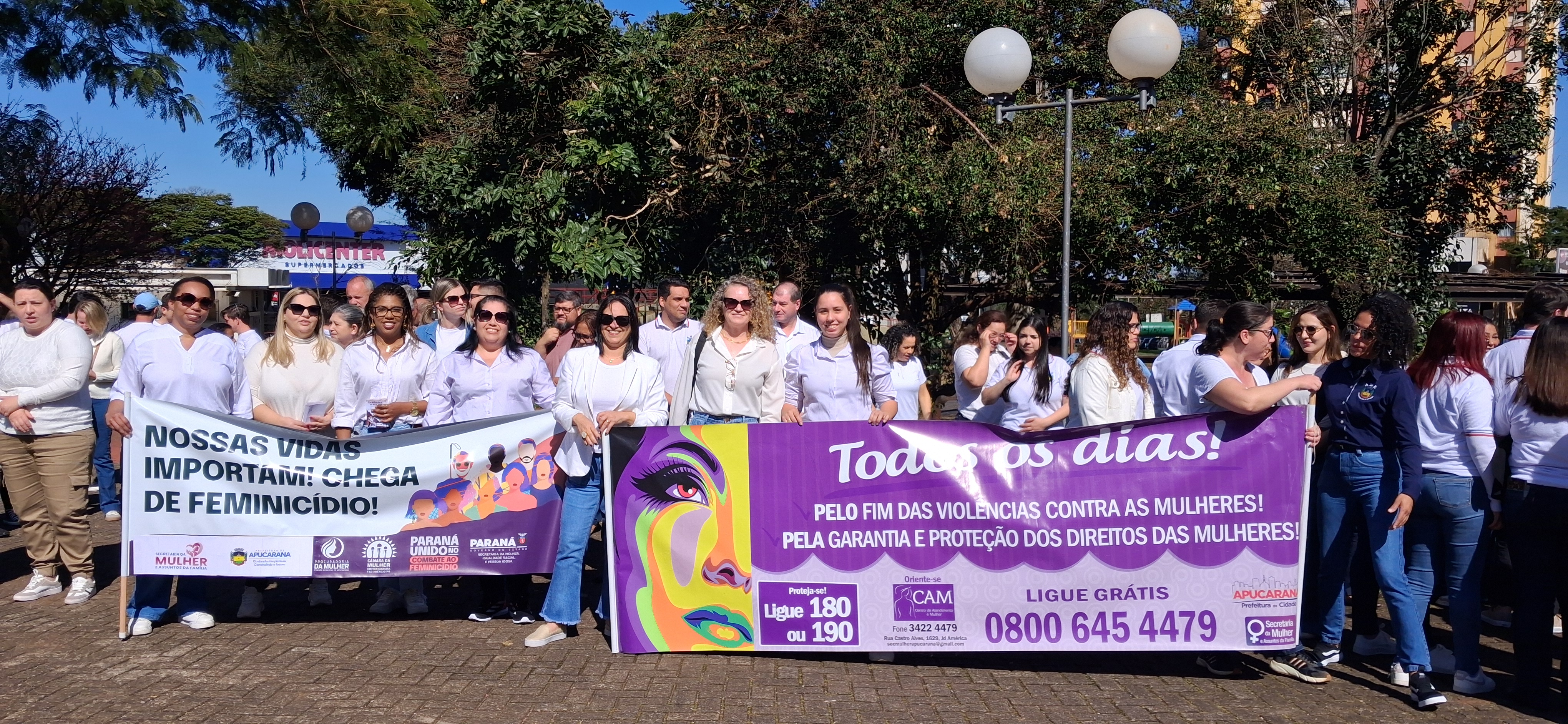 Caminhada do Meio-Dia reúne mulheres em Apucarana na luta contra o feminícido; veja
