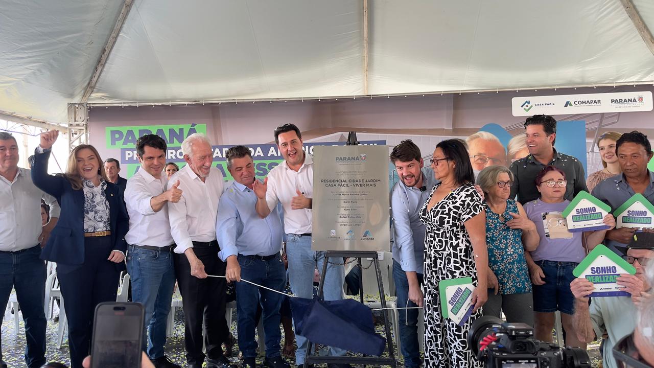 Governador Ratinho Junior inaugura Condomínio do Idoso em Arapongas