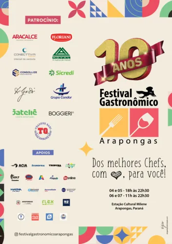 Festival Gastronômico de Arapongas chega à 10ª edição
