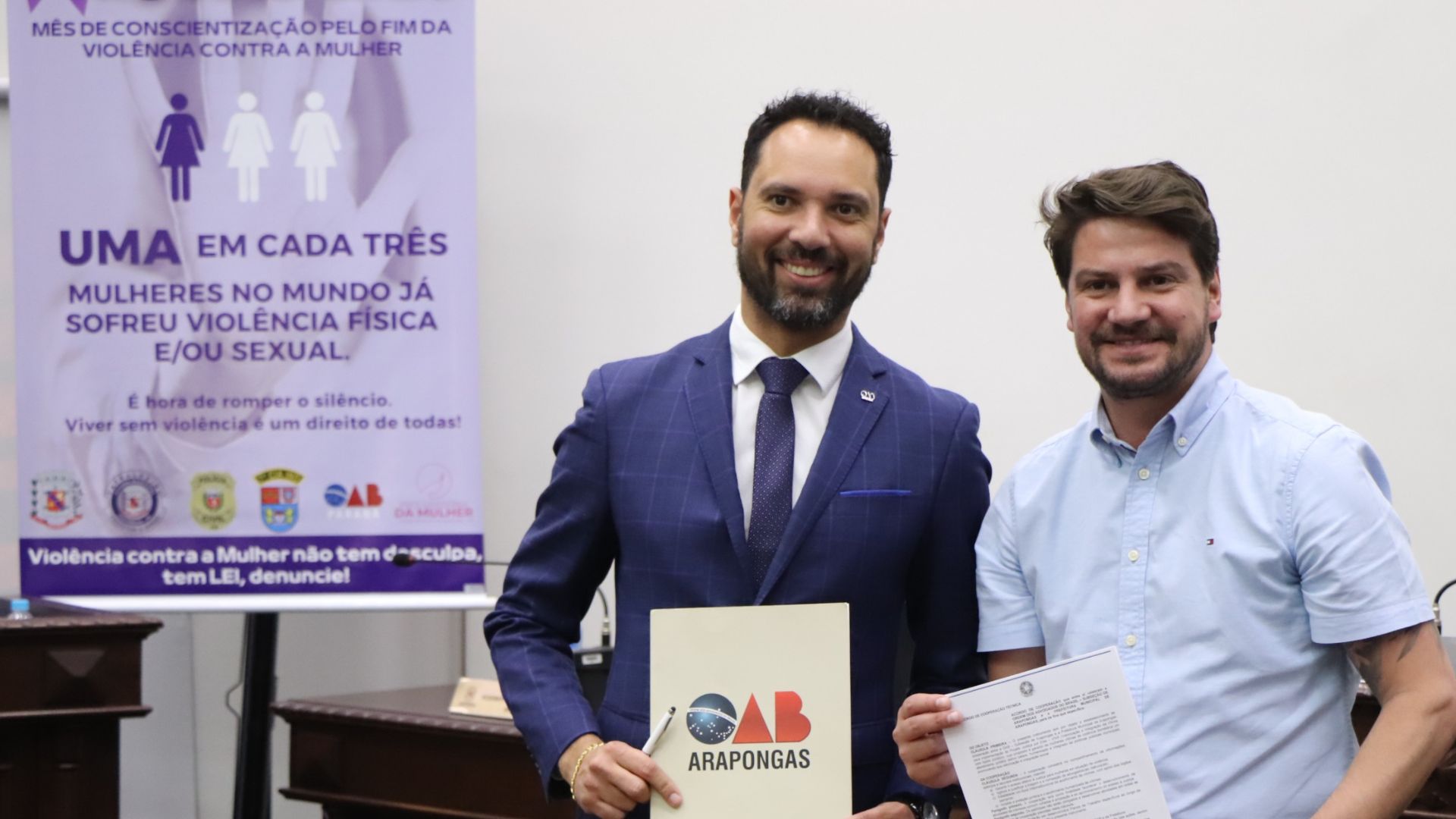 Arapongas firma parceria com OAB para iniciar projeto Justiça por Elas