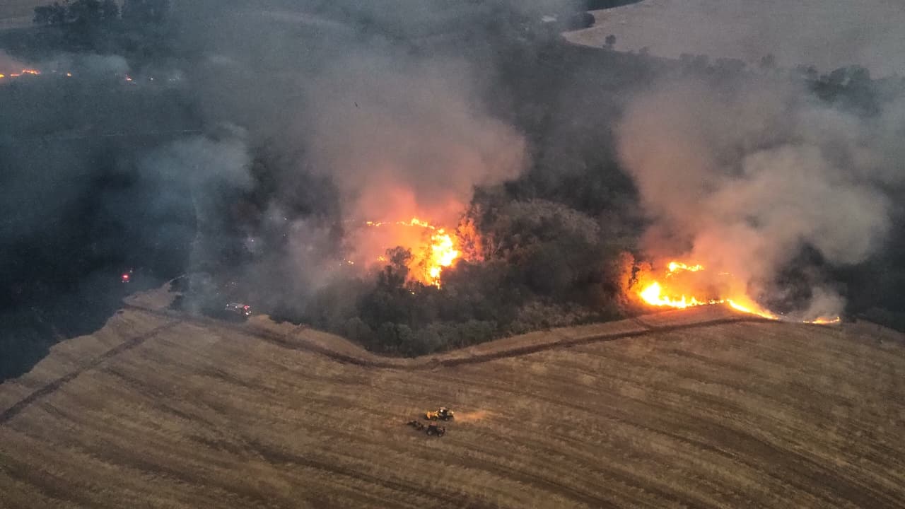 Incêndio em roça na Colônia dos Novos Produtores mobiliza bombeiros