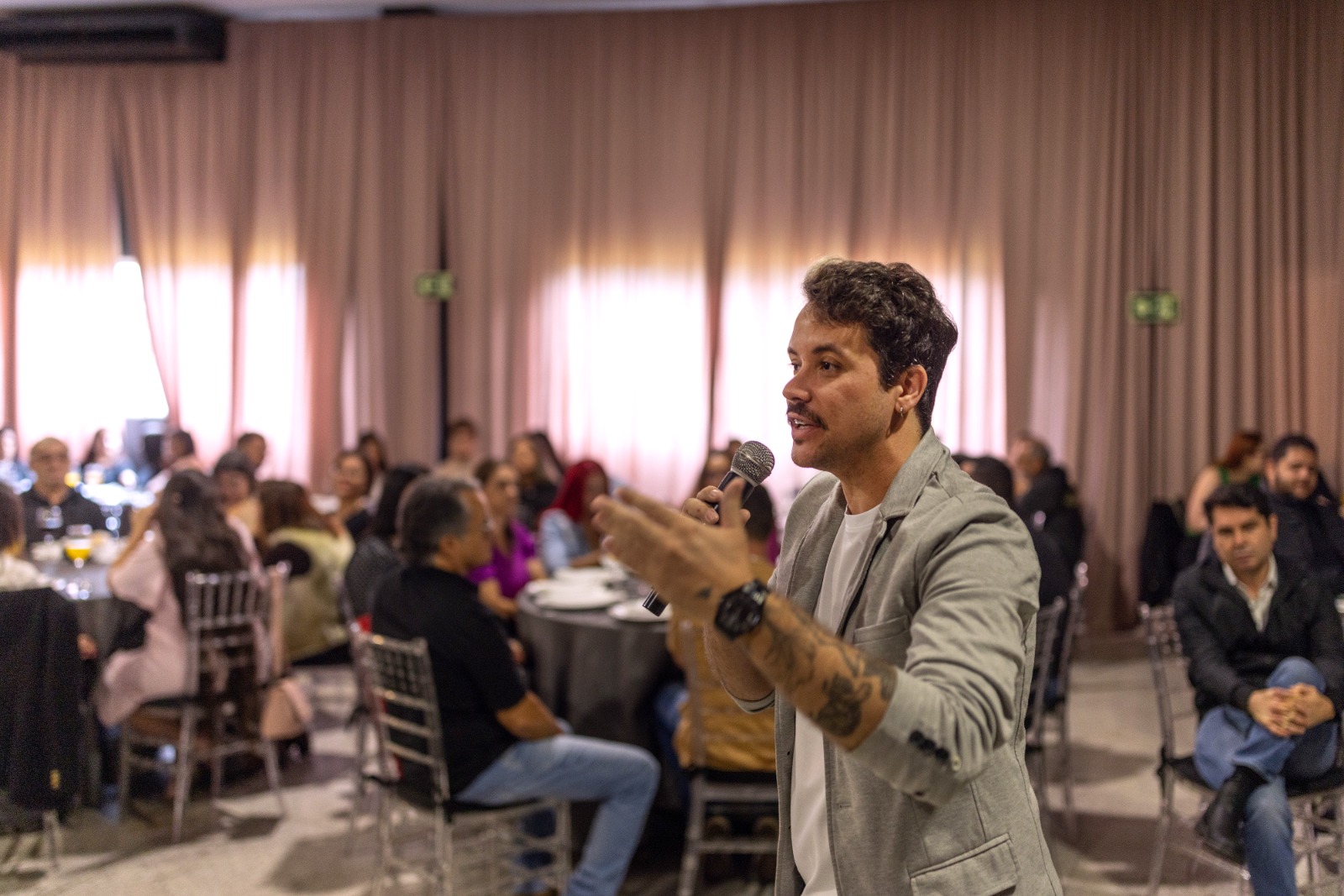 O palestrante foi o secretário da Cultura, Lazer e Eventos, Pedro Ziroldo