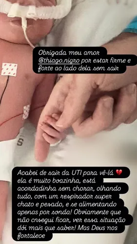 Maíra Cardi dá à luz a Eloah e bebê vai para a UTI: "Não consegui"