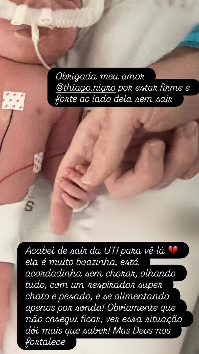 Maíra Cardi dá à luz a Eloah e bebê vai para a UTI: "Não consegui"