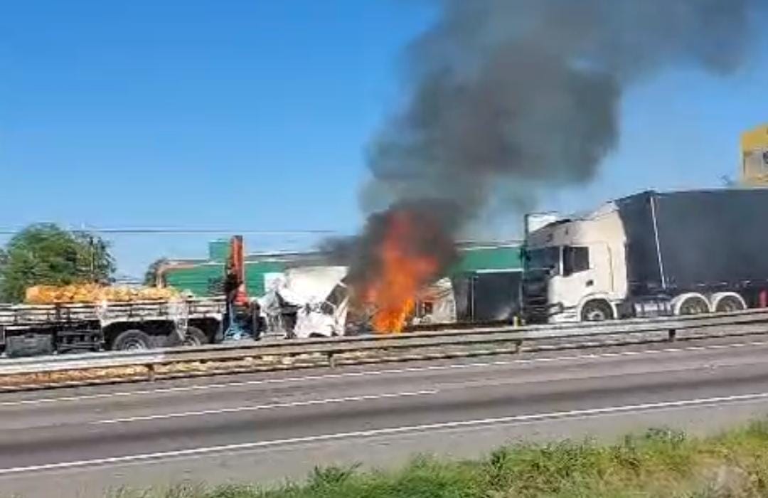 Câmera flagra engavetamento que matou família na BR-101 em SC; vídeo