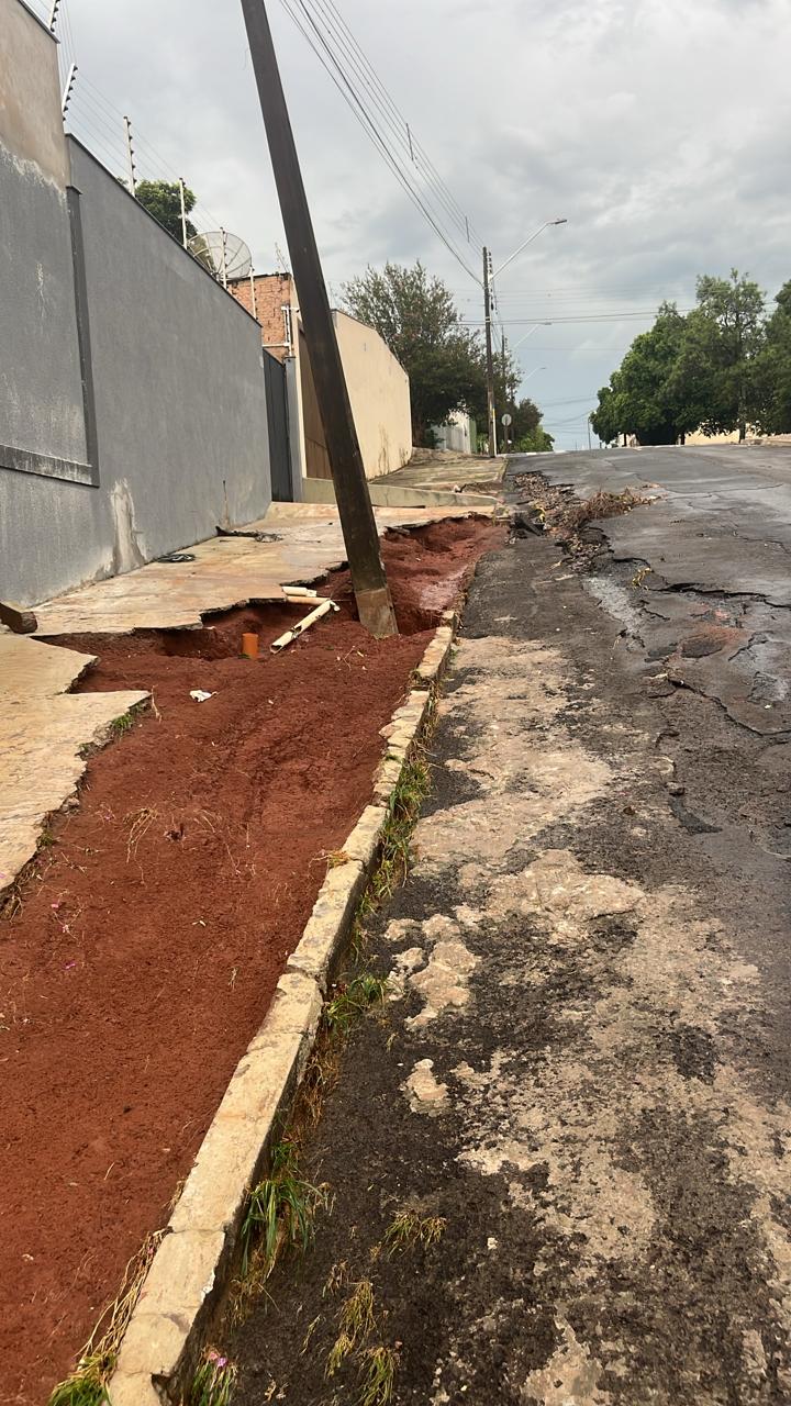 Temporal alaga ruas e provoca queda de árvores em Arapongas