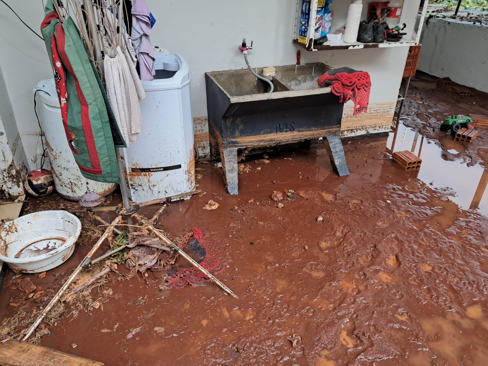 Temporal alaga ruas e provoca queda de árvores em Arapongas