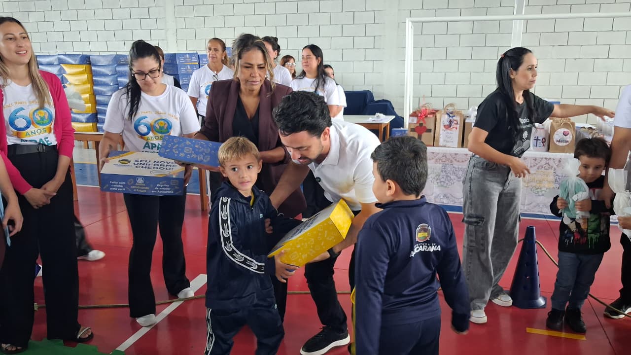 Apae de Apucarana recebe uniformes e chocolates em ação de Páscoa