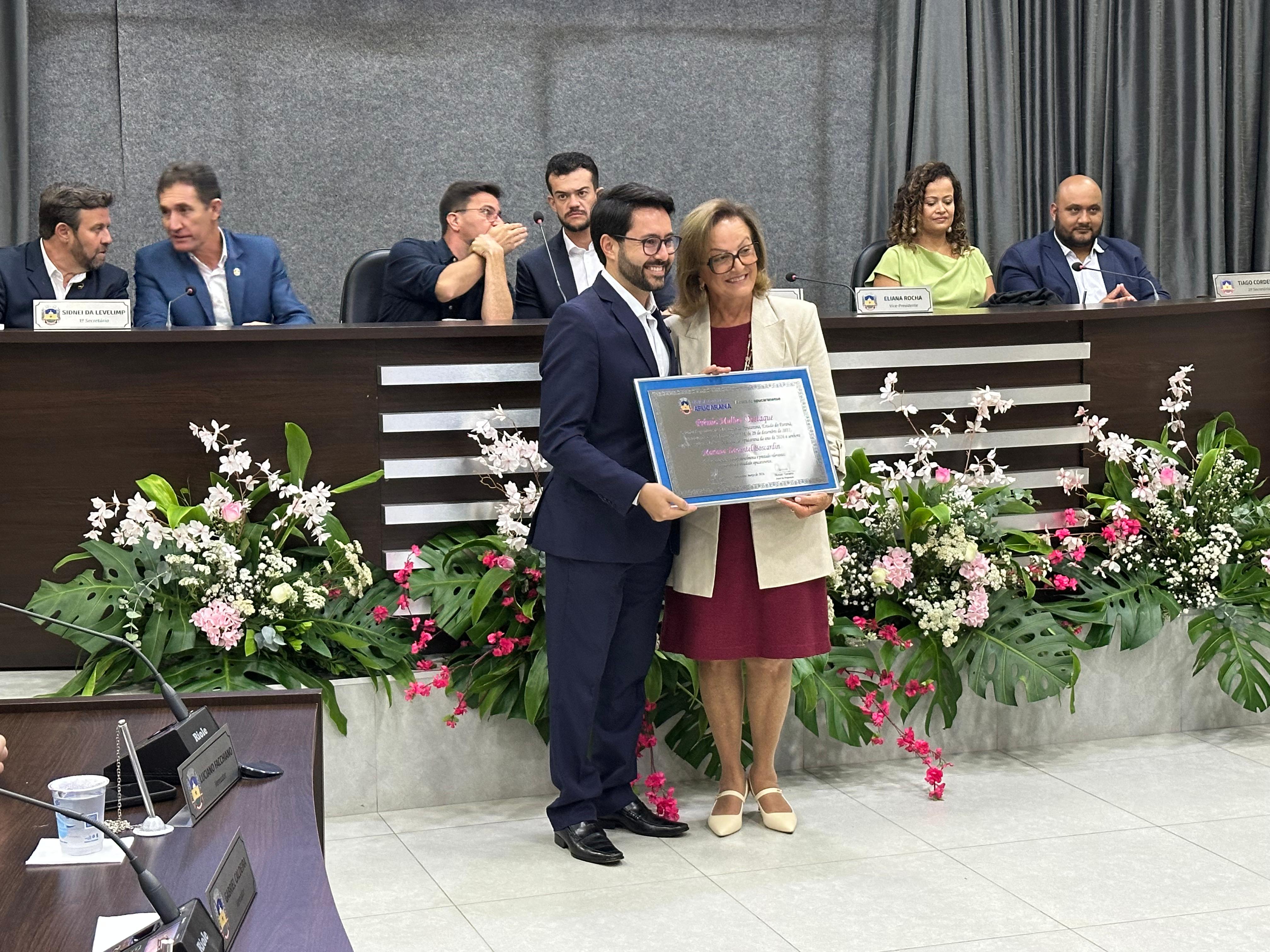 Câmara de Apucarana homenageia 11 mulheres com o prêmio Mulher Destaque