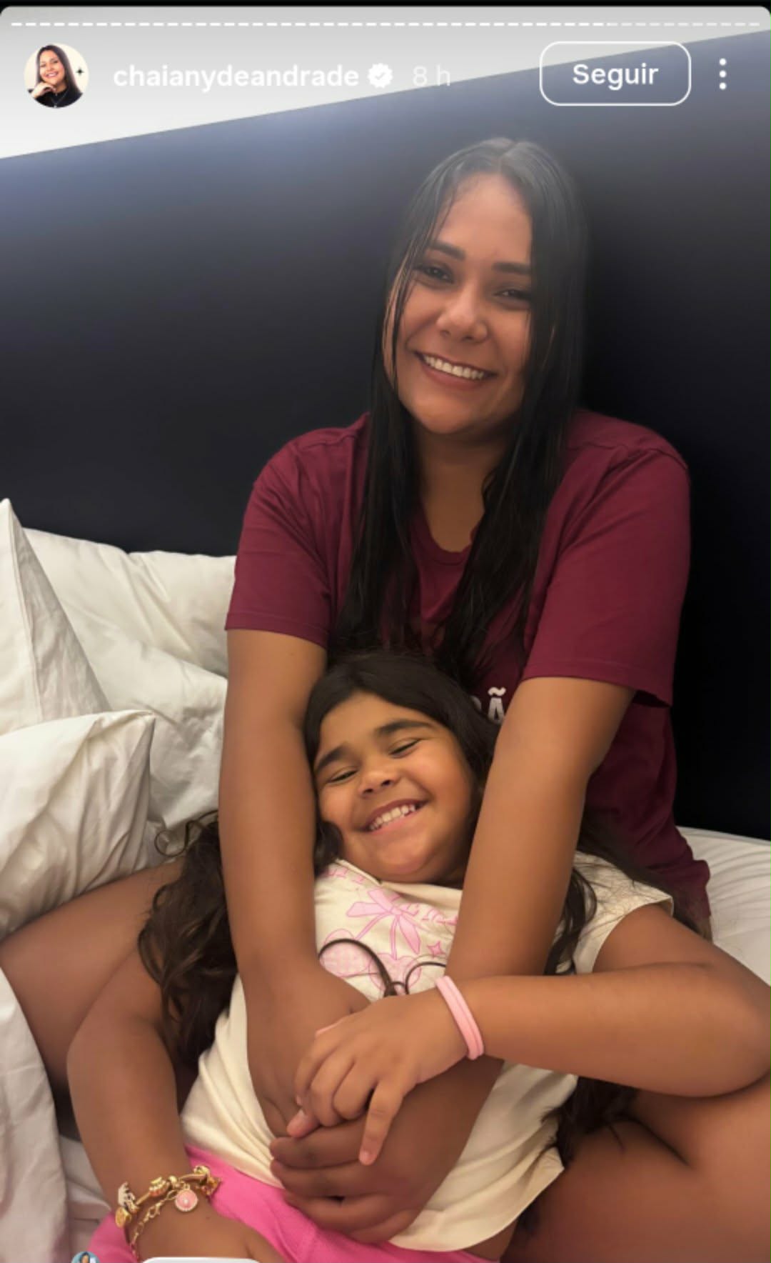 Chaiany reencontra a filha após deixar o BBB 26 e emociona fãs