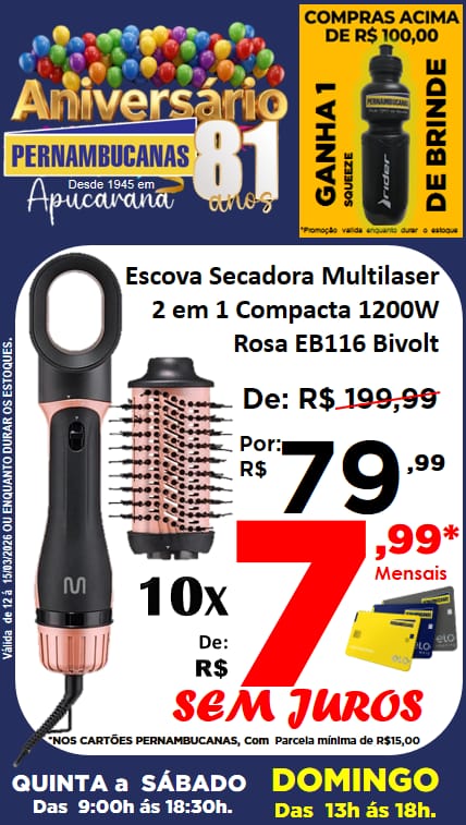 Pernambucanas celebra 81 anos em Apucarana com ofertas e brindes