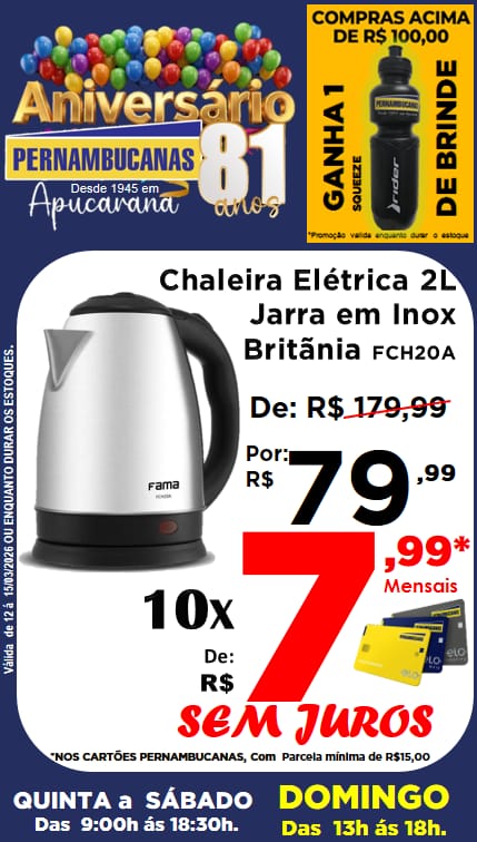 Pernambucanas celebra 81 anos em Apucarana com ofertas e brindes