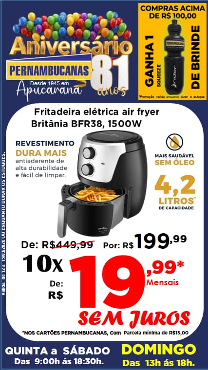 Pernambucanas celebra 81 anos em Apucarana com ofertas e brindes