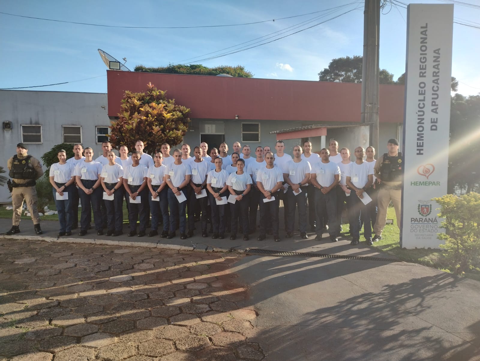 Alunos do Curso de Formação de Praças da PM doam sangue em Apucarana