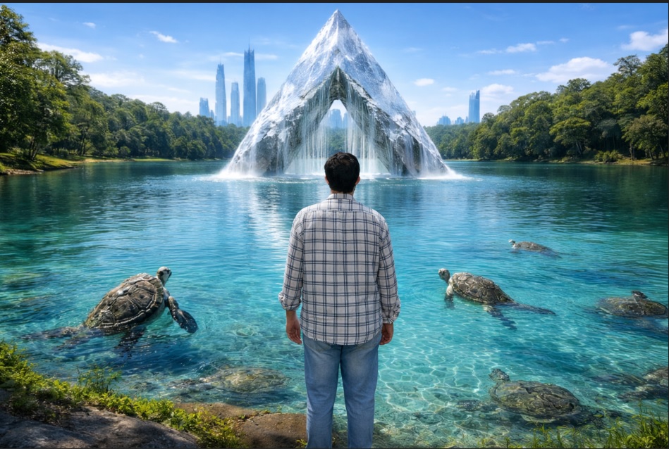 Lago Jaboti na cidade oculta.