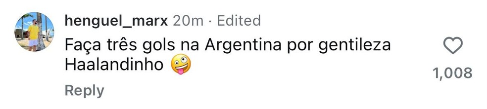 Brasileiros invadem redes de Haaland e pedem eliminação da Argentina; veja